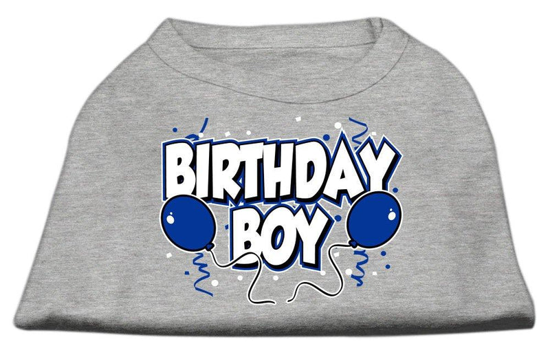 Mirage Pet Products 16-Inch Birthday Boy Screen Print Shirts, X-Large, Grey - PawsPlanet Australia