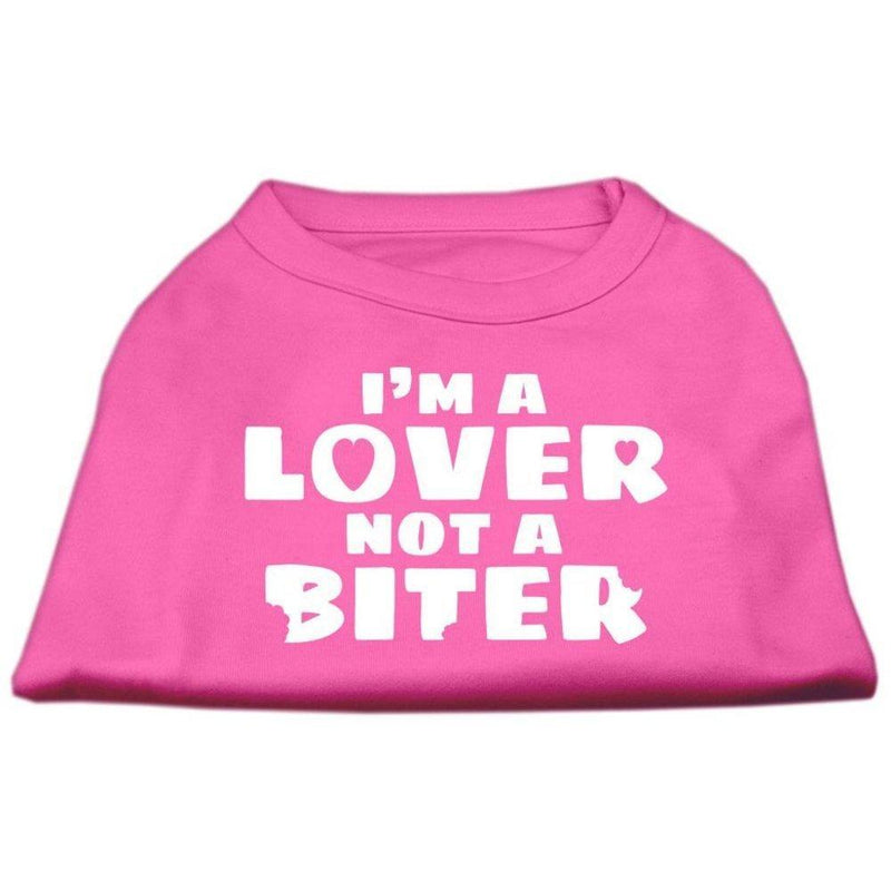 [Australia] - Mirage Pet Products 20-Inch I'm a Lover Not a Biter Screen Printed Dog Shirts, 3X-Large, Bright Pink 