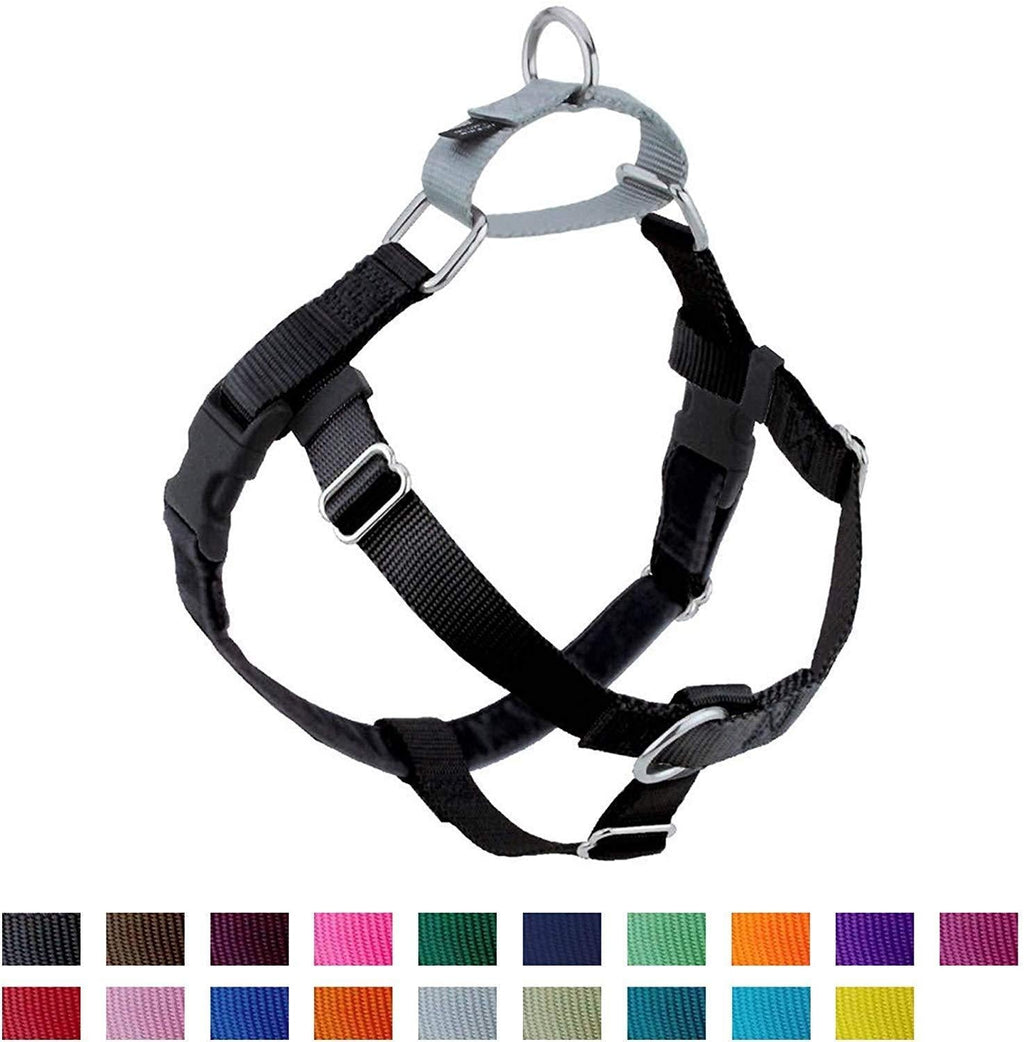 [Australia] - 2 Hounds Design Freedom No Pull Dog Harness, Adjustable Gentle Comfortable Control for Easy Dog Walking, for Small Medium and Large Dogs, Made in USA y-tm-mts03-ww,2x-large Black 