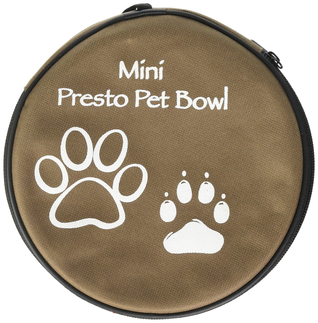 [Australia] - Pet Food Water Bowl Collapsible - 1.6 Quart Brown 