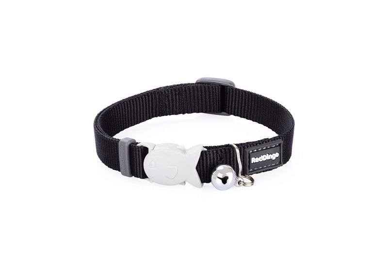Red Dingo Classic Cat Collar, One Size Fits All Black - PawsPlanet Australia