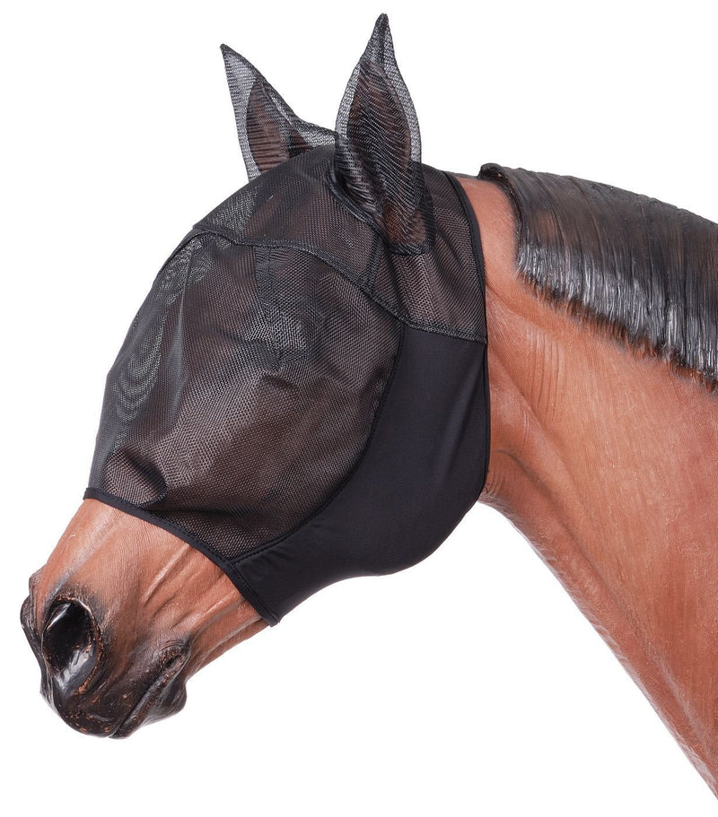 Tough 1 Lycra Fly Mask with Ears Small/Medium Black - PawsPlanet Australia