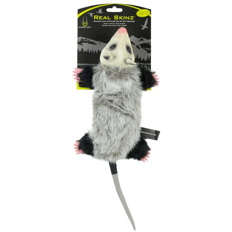 [Australia] - Hyper Pet Real Skinz Plush Dog Toys with Squeaker Opossum 