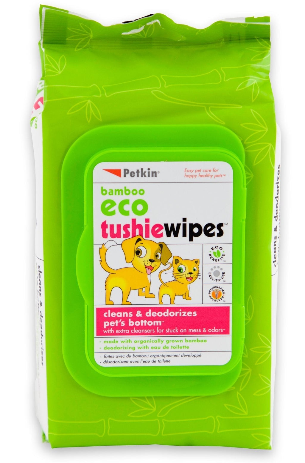 [Australia] - Petkin Bamboo Eco Tushiewipes, 80 Count 1 Pack (80 Count) 