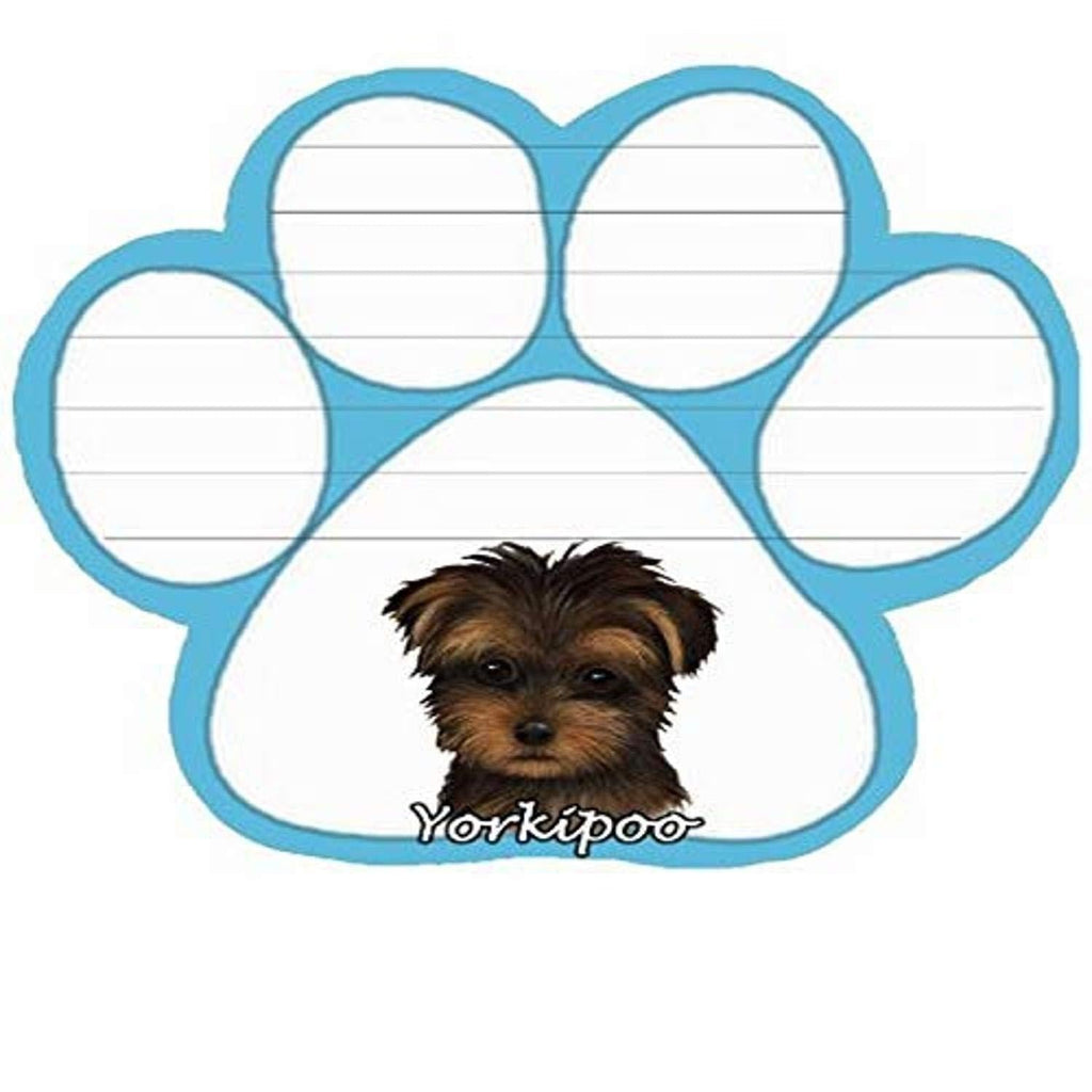 [Australia] - Yorkipoo Dog Stickyback Magnetic Paper Lined Notepad Large Magnet 