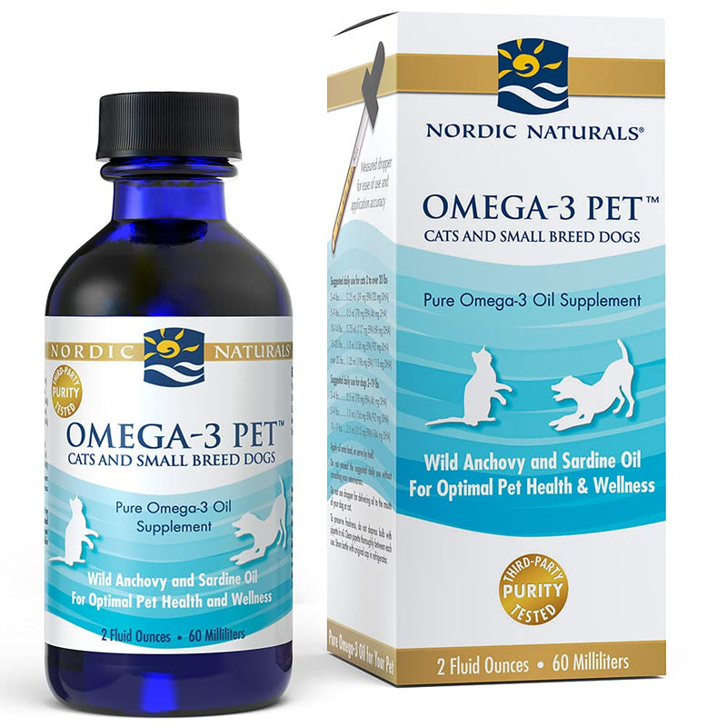 Nordic Naturals Omega 3 Pet - Unflavored Fish Oil for Cats and Dogs with EPA & DHA - Promotes Heart, Skin, Coat, Joint, & Immune Health 2 oz - PawsPlanet Australia