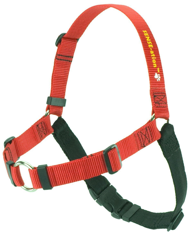 [Australia] - SENSE-ation No-Pull Dog Harness - Medium/Large (Wide) Red with Black 