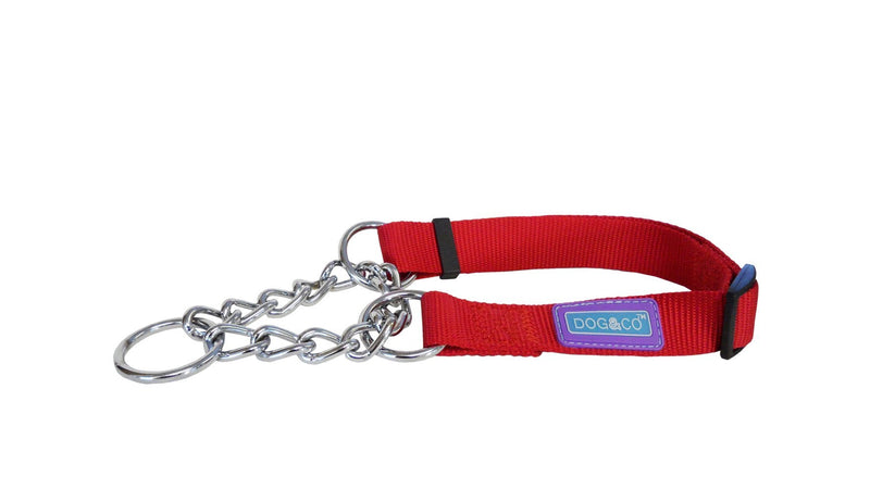 Dog & Co Nylon Training Collar, 0.75-inch, Red - PawsPlanet Australia