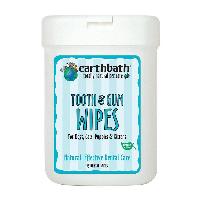 [Australia] - EARTHBATH Wipes for Dogs, Cats, Puppies and Kittens Pack of 1 Tooth and Gum Wipes 