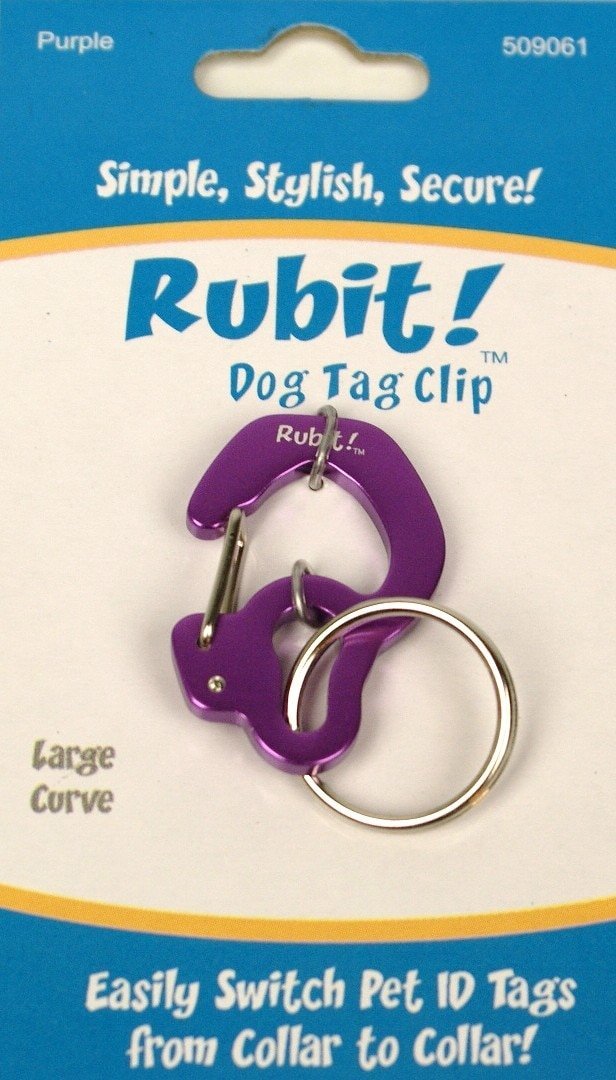 [Australia] - Rubit The Easy Dog Tag Curve Shape Switch Clip. Large Purple 