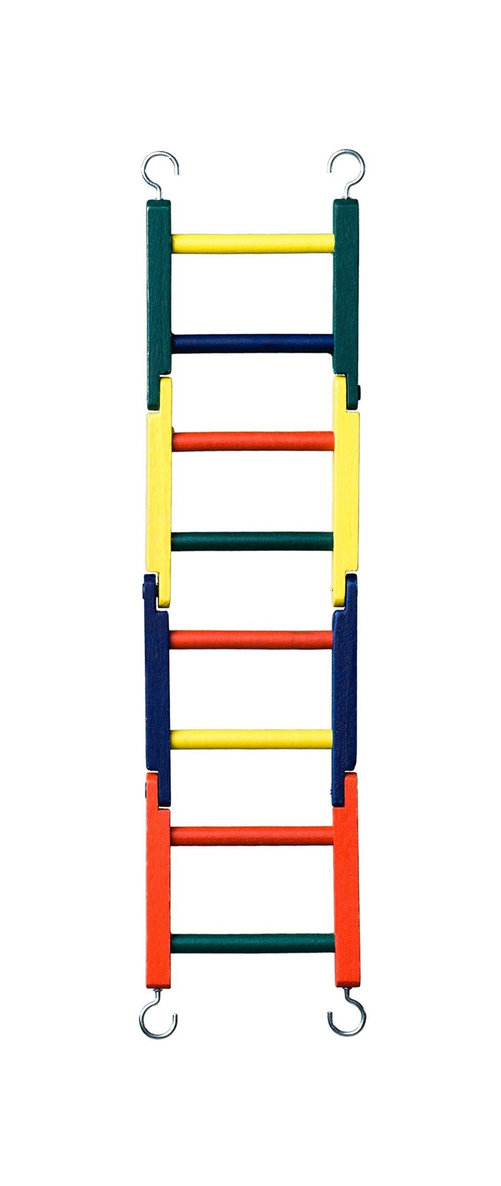 Prevue Pet Products BPV01140 Carpenter Creations Bendable Wood 4-Section Bird Ladder, 15-Inch, Colors Vary - PawsPlanet Australia