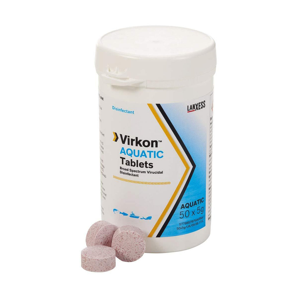 Virkon Aquatic Tablets. 50 x 5 Gram. Broad Spectrum Virucidal Disinfectant - PawsPlanet Australia
