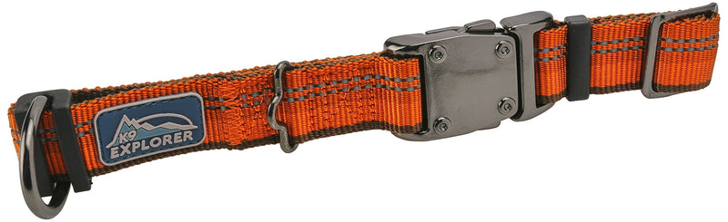[Australia] - Coastal Pet K9 Explorer Reflective Adjustable Dog Collar Large, 18" to 26" by 1", Campfire Orange Color (1-Unit) 