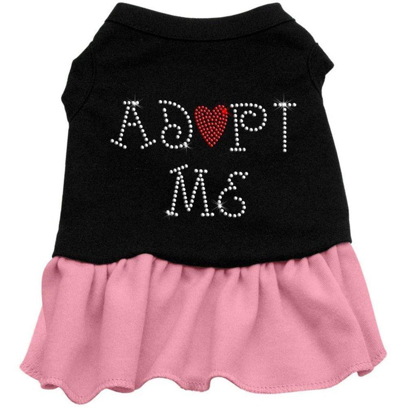 [Australia] - Mirage Pet Products Adopt Me 10-Inch Pet Dresses, Small, Black with Pink 