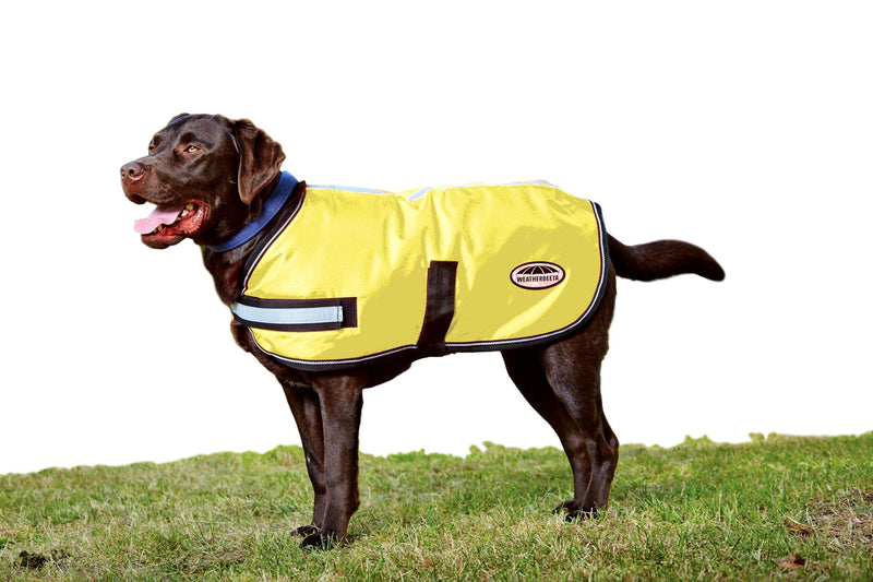 [Australia] - Weatherbeeta Comfitec Reflective Parka 300D Dog Coat - Yellow, 18" 