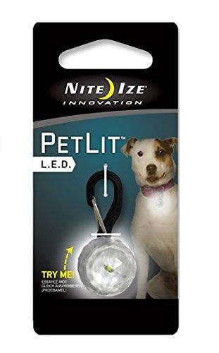 Nite Ize PetLit LED Collar Light - Clear Jewel - PawsPlanet Australia