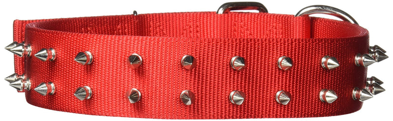 [Australia] - Coastal Pet Products Spiked Nylon Pet Collar 1-3/4 by 28-Inch Red 