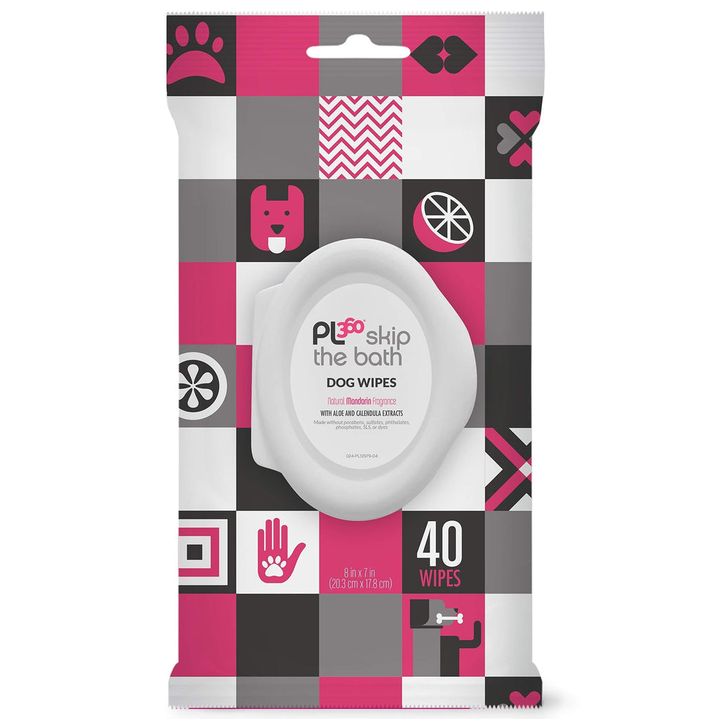 [Australia] - PL360 Dog Grooming Wipes, Mandarin 40 Count 