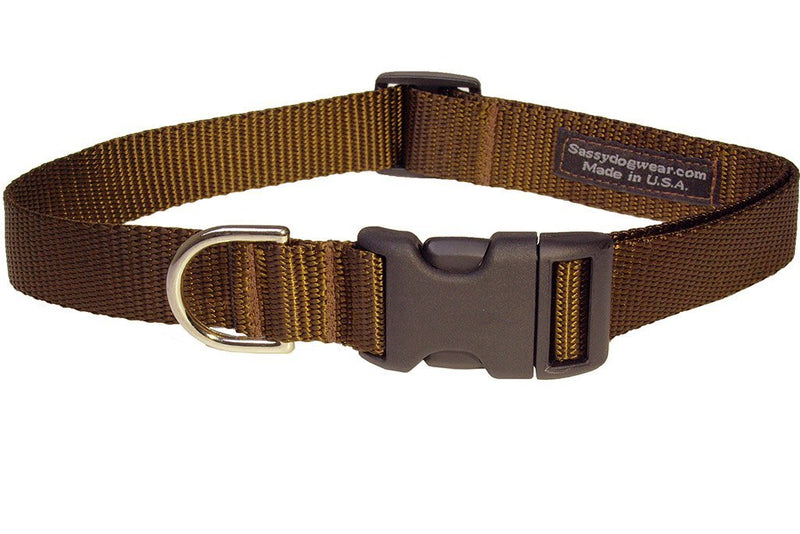 [Australia] - Sassy Dog Wear Adjustable Dog Collar s Brown 