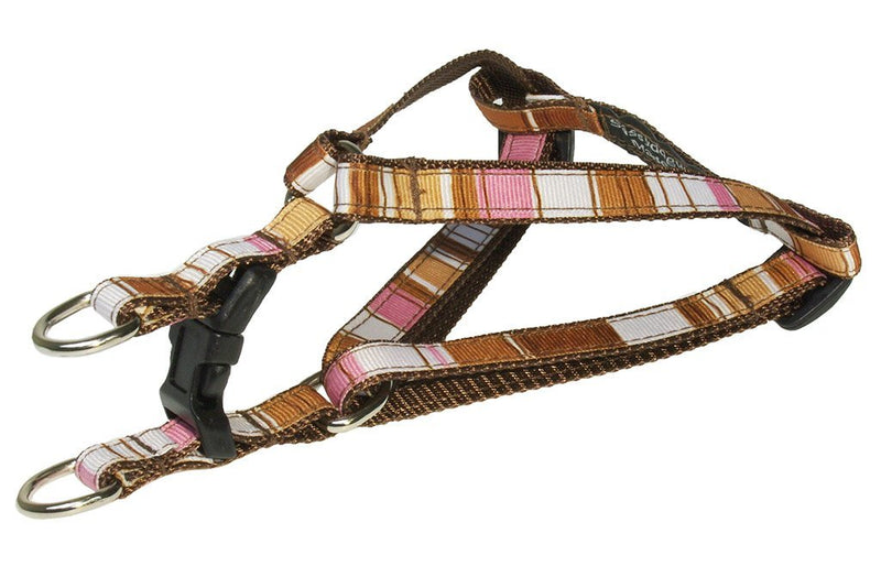 [Australia] - Sassy Dog Wear Adjustable Dog Harness XS Brown/Multi 