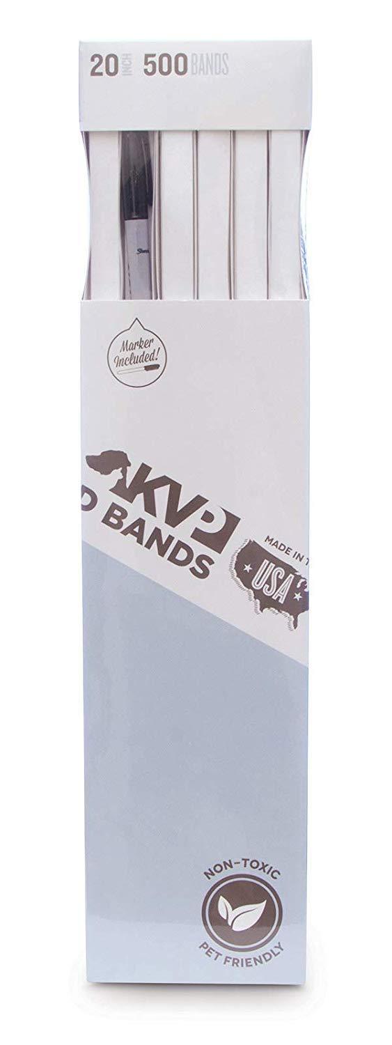 [Australia] - KVP Pet 500 Count ID Bands 20” White 