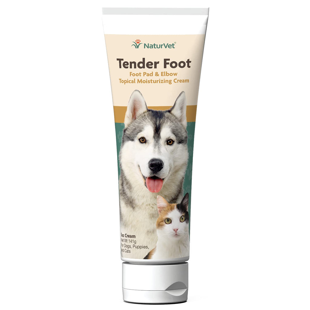 NaturVet – Tender Foot – Topical Moisturizing Cream – 5 oz – Multi-Vitamin Cream Protects, Repairs & Restores Foot Pads – Softens & Moisturizes Calloused Elbows – For Dogs & Cats - PawsPlanet Australia