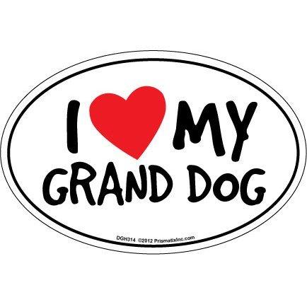 [Australia] - Prismatix Decal Cat and Dog Magnets, I Heart My Grand Dog 