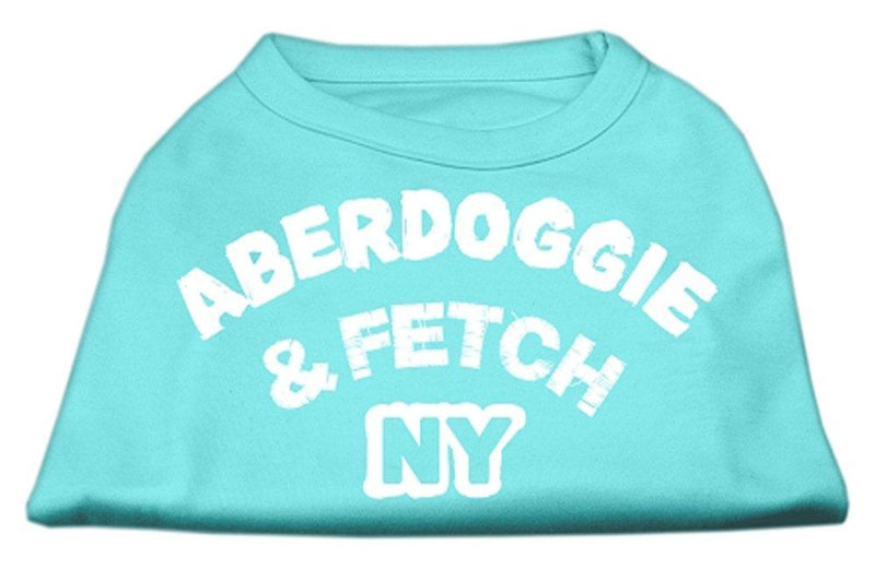 [Australia] - Mirage Pet Products 16-Inch Aberdoggie NY Screenprint Shirts, X-Large, Aqua 