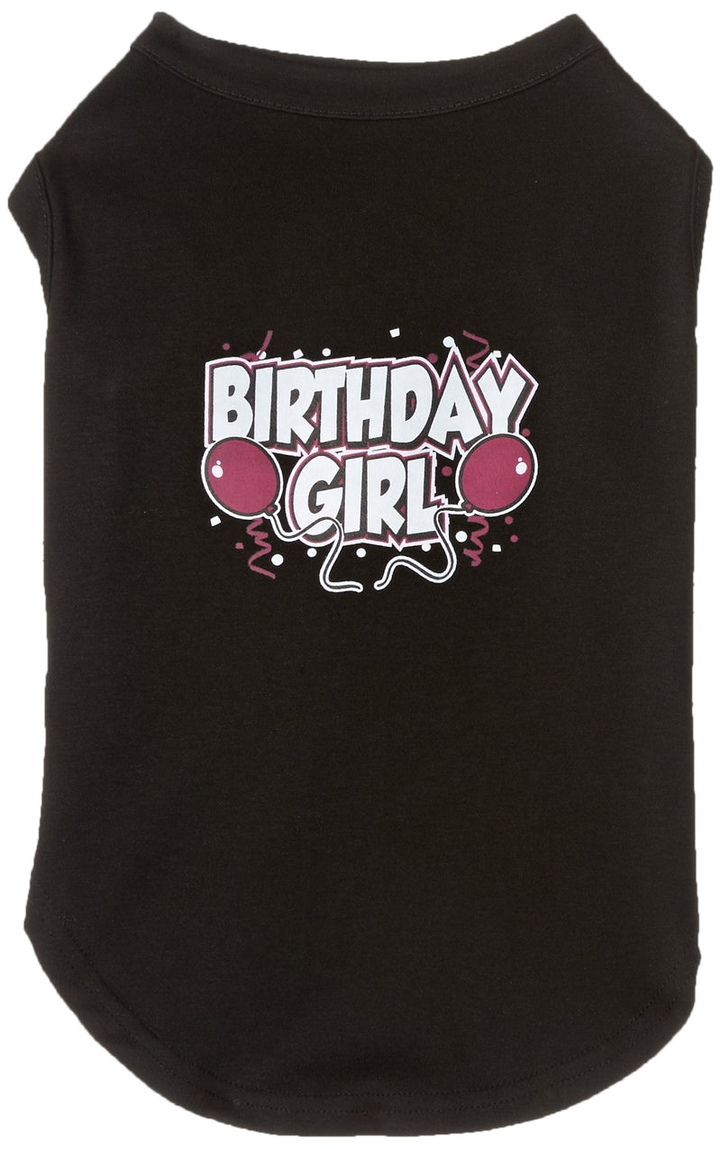 [Australia] - Mirage Pet Products 16-Inch Birthday Girl Screen Print Shirts, X-Large, Black 