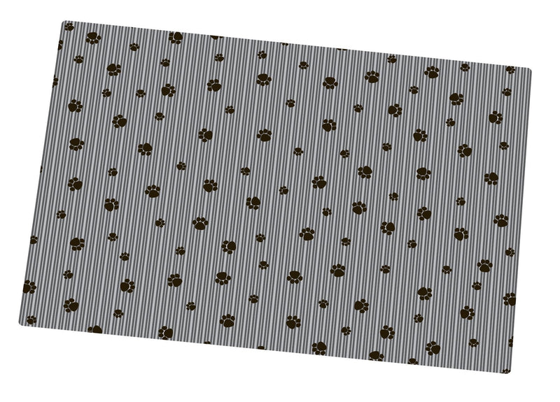 [Australia] - Drymate Litter Mat 20 inch x 28 inch Grey/Black Paw Striped Cat Litter Mat 