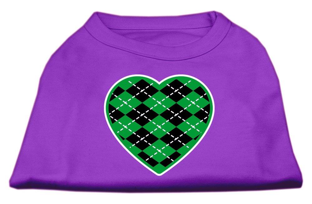 [Australia] - Mirage Pet Products Argyle Heart Green Screen Print Shirt Purple XXL (18) 