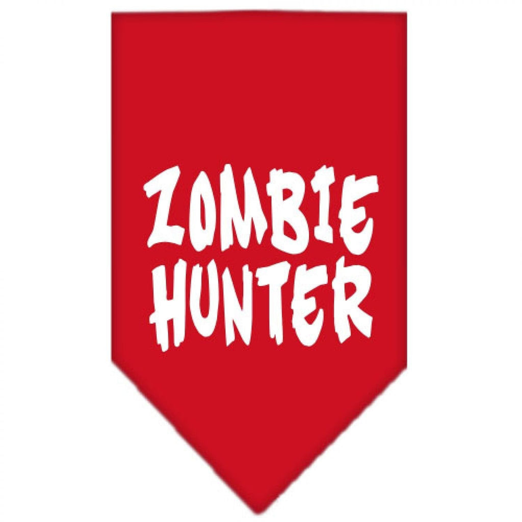 Zombie Hunter Screen Print Dog Bandanas Large Red - PawsPlanet Australia