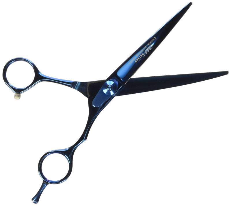 [Australia] - Master Grooming Tools 5200 Blue Titanium Shears — High-Performance Shears for Grooming Dogs - Curved, 6½" 
