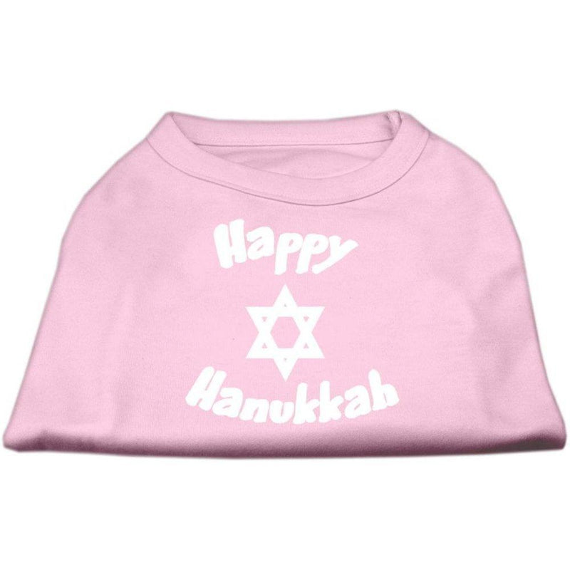 [Australia] - Mirage Pet Products 20-Inch Happy Hanukkah Screen Print Shirts for Pets, 3X-Large, Light Pink 