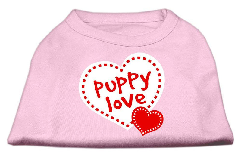 Mirage Pet Products 16-Inch Puppy Love Screen Print Shirt for Pets, X-Large, Light Pink - PawsPlanet Australia