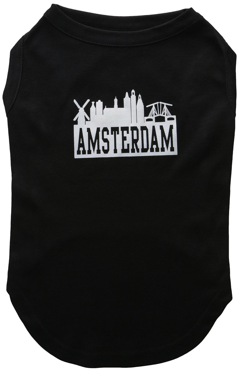 [Australia] - Mirage Pet Products 16-Inch Amsterdam Skyline Screen Print Shirt for Pets, X-Large, Black 