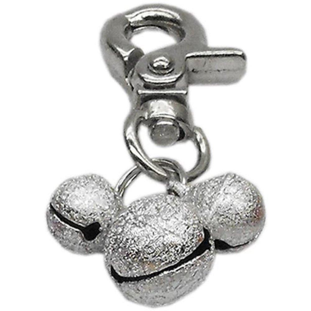 [Australia] - Mirage Pet Products Lobster Claw Bell Charm for Pets, Silver 