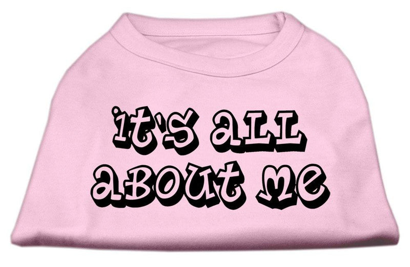 Mirage Pet Products 12-Inch It's All About Me Screen Print Shirts for Pets, Medium, Light Pink - PawsPlanet Australia