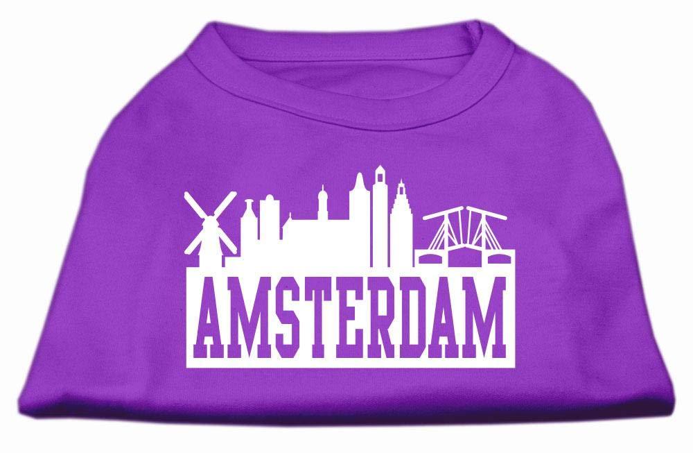 [Australia] - Mirage Pet Products 20-Inch Amsterdam Skyline Screen Print Shirt for Pets, 3X-Large, Purple 