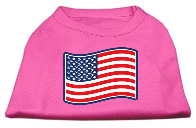 [Australia] - Mirage Pet Products Paws and Stripes Screen Print Shirts  Bright Pink L (14) 