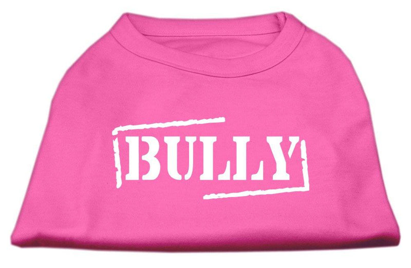 [Australia] - Mirage Pet Products 8-Inch Bully Screen Printed Shirts for Pets, X-Small, Bright Pink 