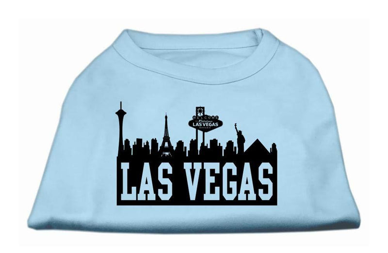 [Australia] - Mirage Pet Products 18-Inch Las Vegas Skyline Screen Print Shirt for Pets, XX-Large, Baby Blue 