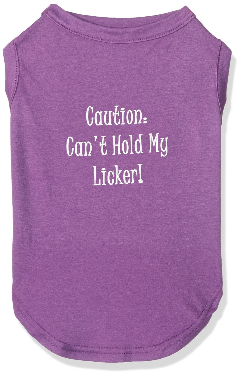 [Australia] - Mirage Pet Products 16-Inch Can't Hold My Licker Screen Print Shirts for Pets, X-Large, Purple 