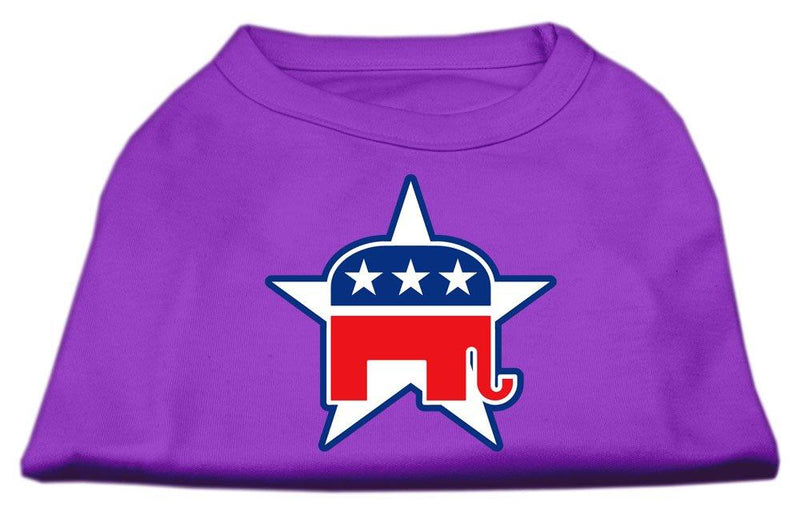 [Australia] - Mirage Pet Products 14-Inch Republican Screen Print Shirt for Pets, Large, Purple 