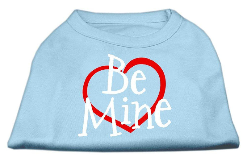 [Australia] - Mirage Pet Products 8-Inch Be Mine Screen Print Shirt for Pets, X-Small, Baby Blue 