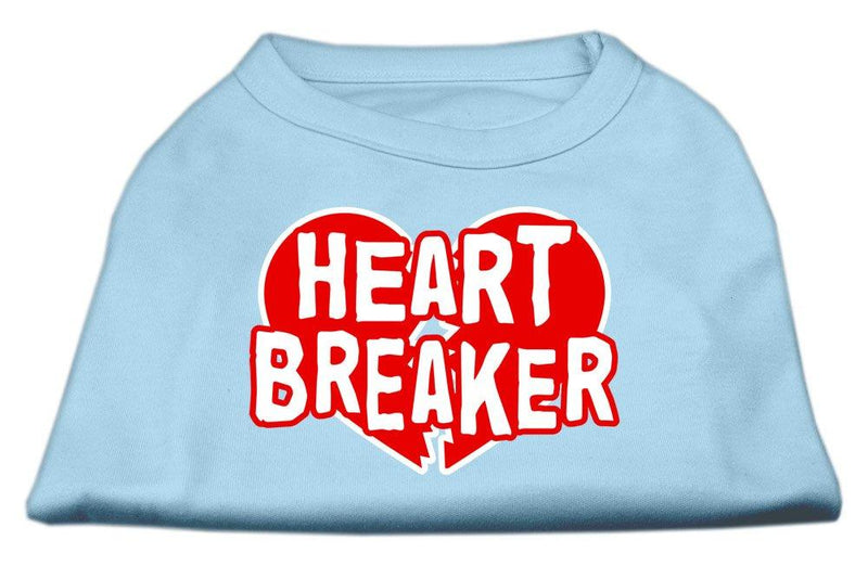 [Australia] - Mirage Pet Products 14-Inch Heart Breaker Screen Print Shirt for Pets, Large, Baby Blue 