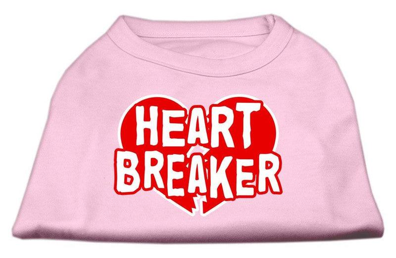 [Australia] - Mirage Pet Products 14-Inch Heart Breaker Screen Print Shirt for Pets, Large, Light Pink 