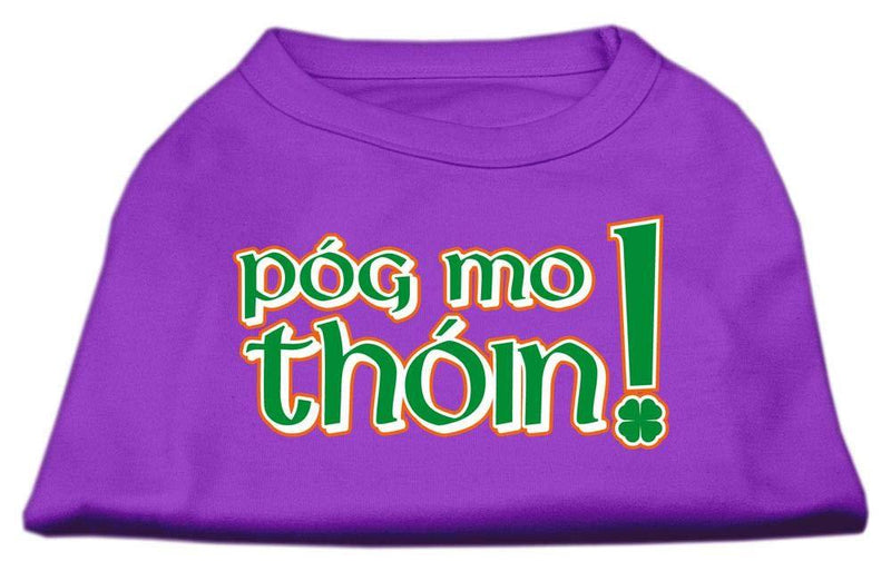 [Australia] - Mirage Pet Products 12-Inch Pog Mo Thoin Screen Print Shirt for Pets, Medium, Purple 