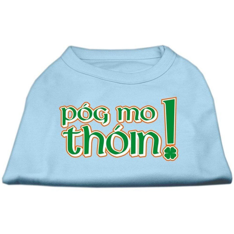 [Australia] - Mirage Pet Products 10-Inch Pog Mo Thoin Screen Print Shirt for Pets, Small, Baby Blue 