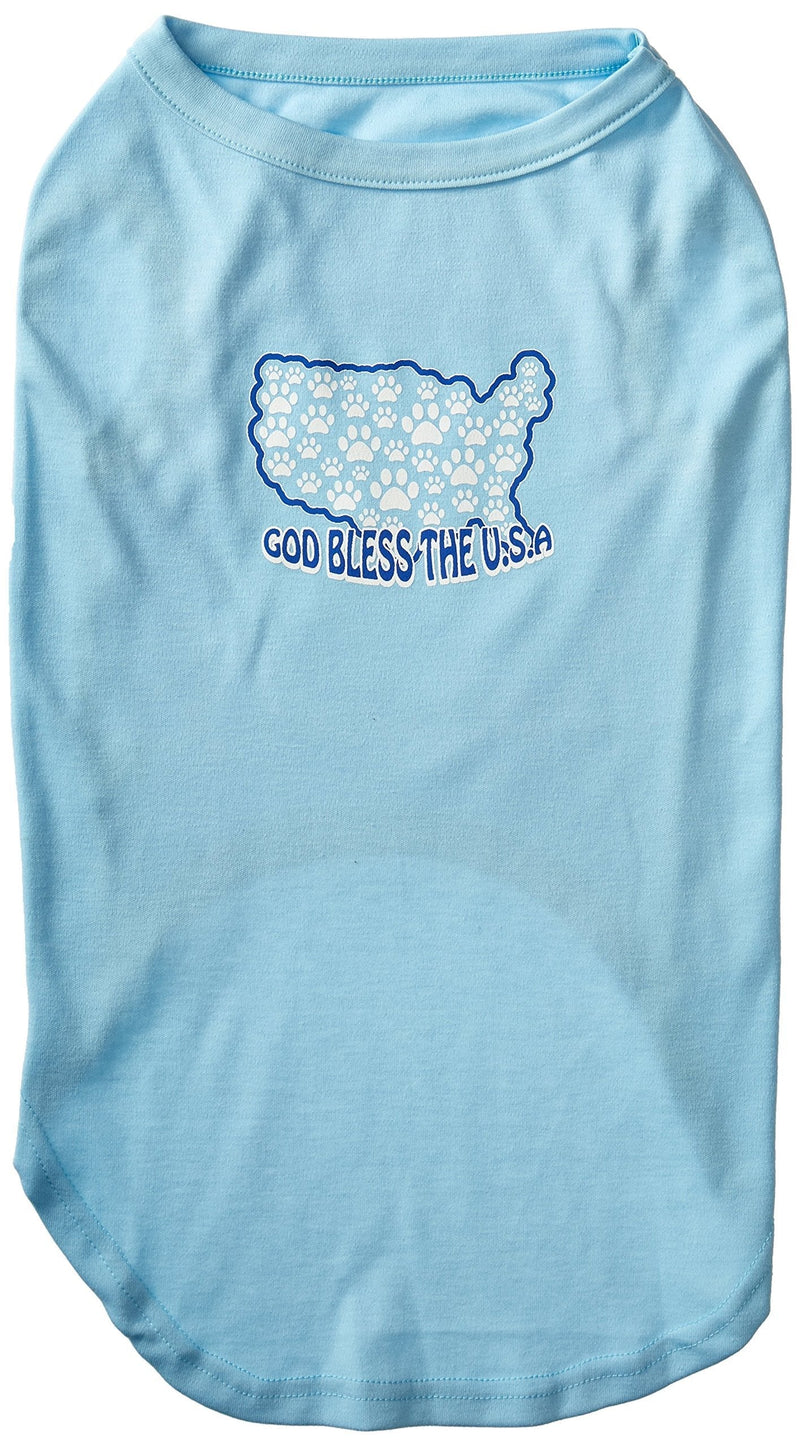[Australia] - Mirage Pet Products 16-Inch God Bless USA Screen Print Shirts for Pets, X-Large, Baby Blue 